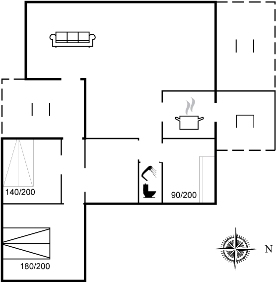 Vorschaubild von Ferienhaus IW90 in Nr. Lyngby - Løkken - Nordjütland