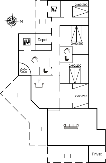 Vorschaubild von Ferienhaus LE33 in Dueodde - Bornholm