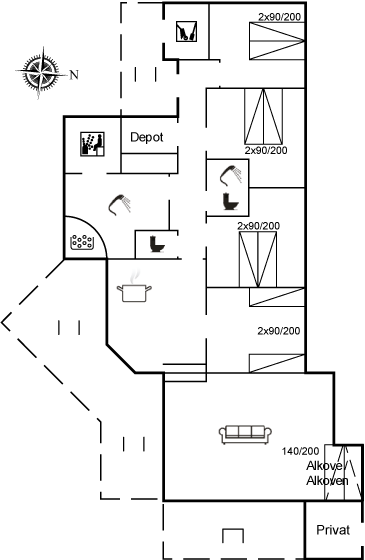 Vorschaubild von Ferienhaus LE33 in Dueodde - Bornholm