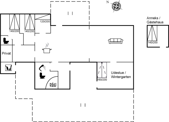 Vorschaubild von Ferienhaus VS60 in Nr. Lyngby - Løkken - Nordjütland