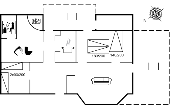 Vorschaubild von Ferienhaus VY60 in Nr. Lyngby - Løkken - Nordjütland