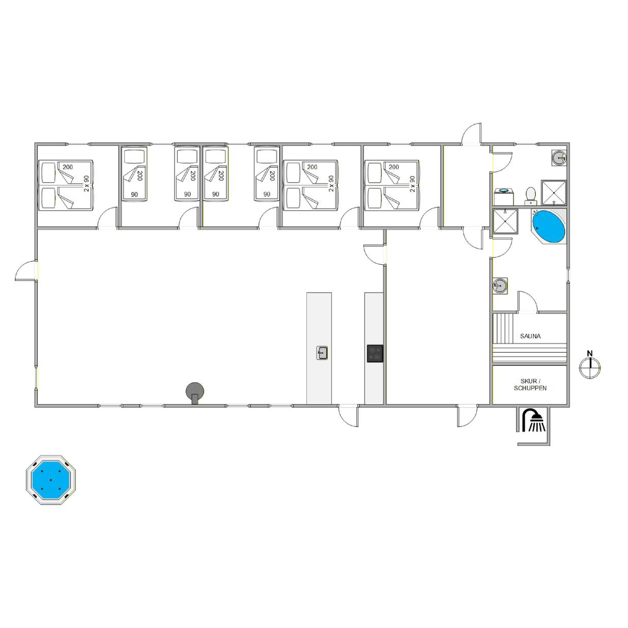 Vorschaubild von Ferienhaus XQ62 in Blåvand - Westjütland