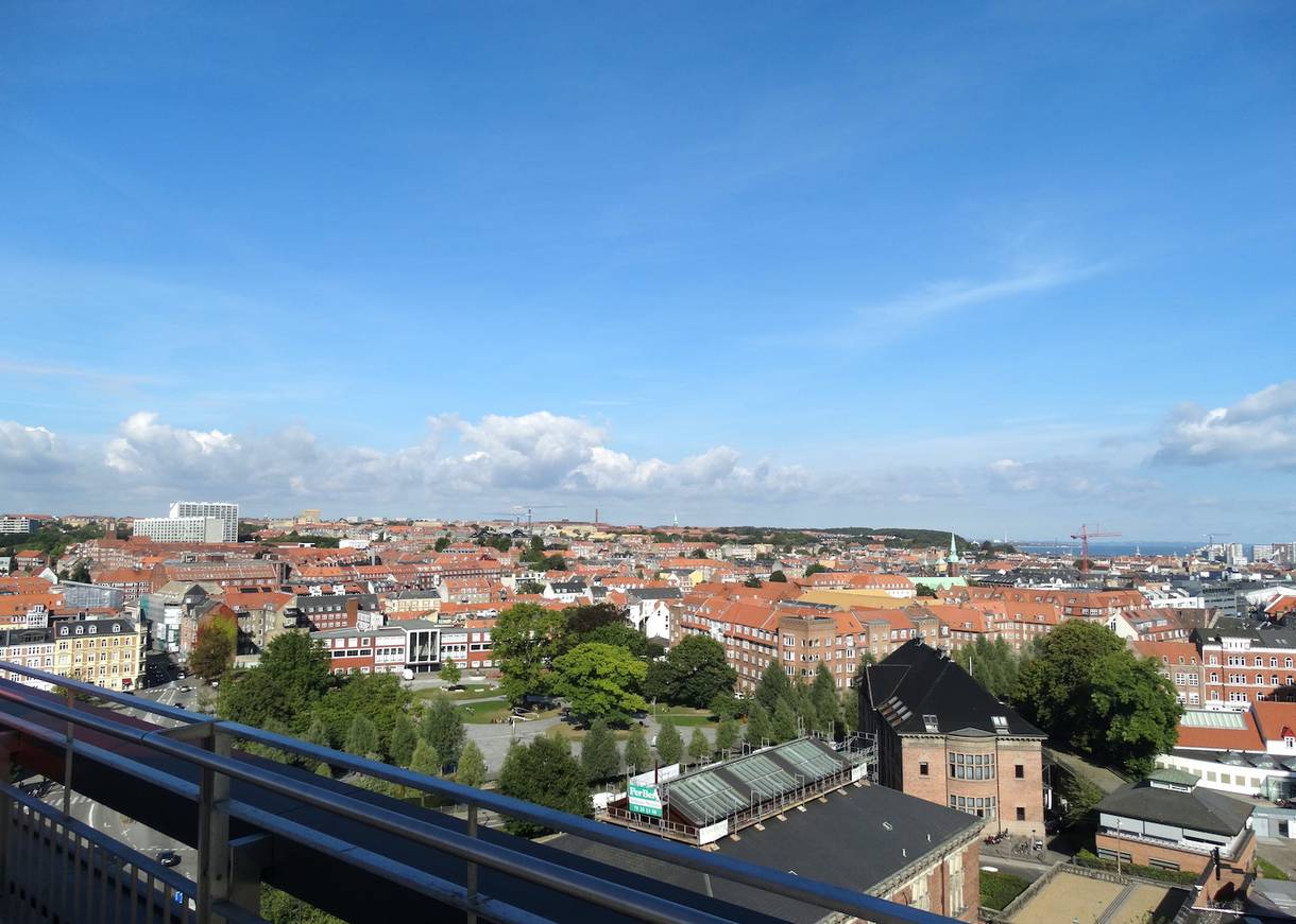 Aussicht auf die Wohngebiete von oben