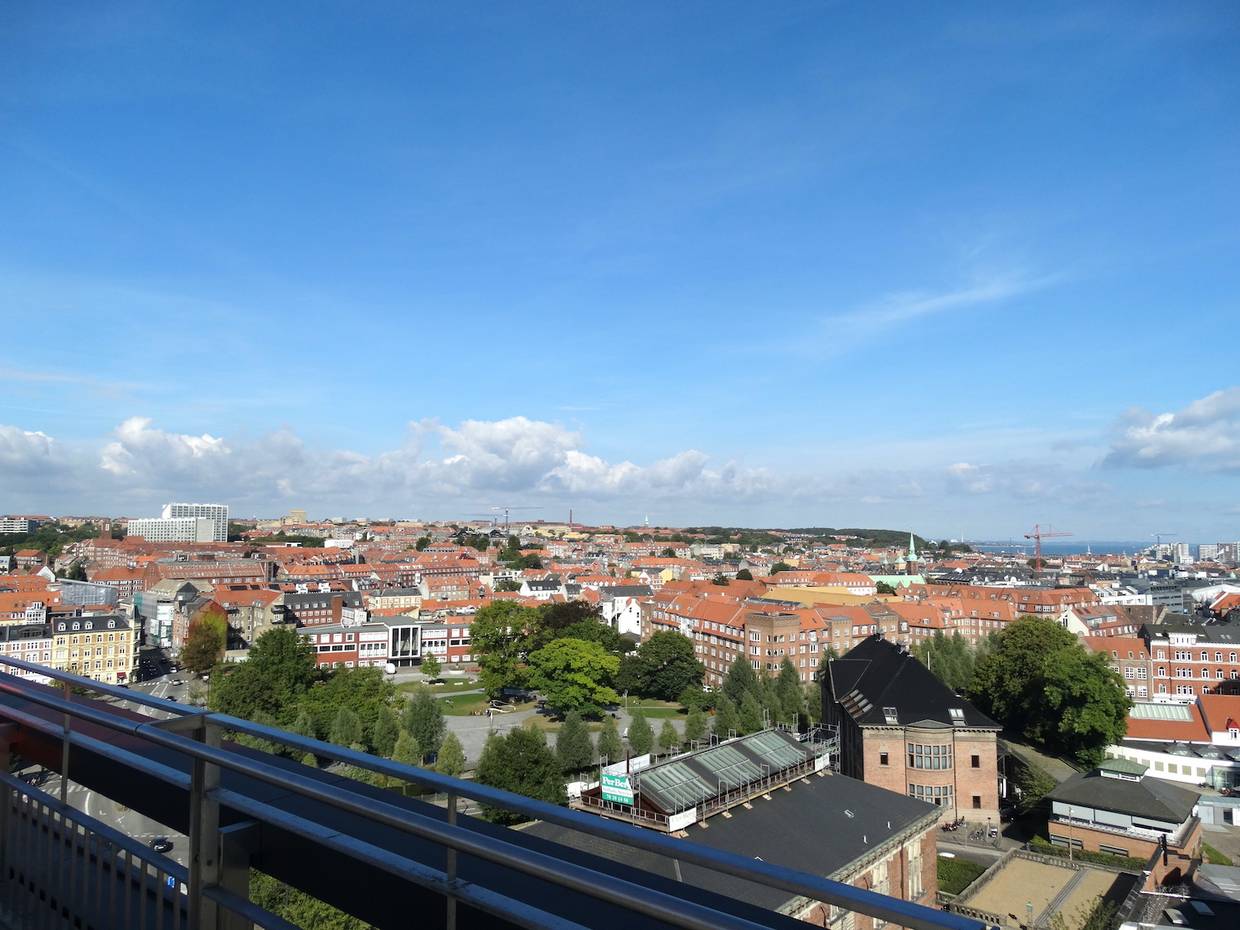 Aussicht auf die Wohngebiete von oben