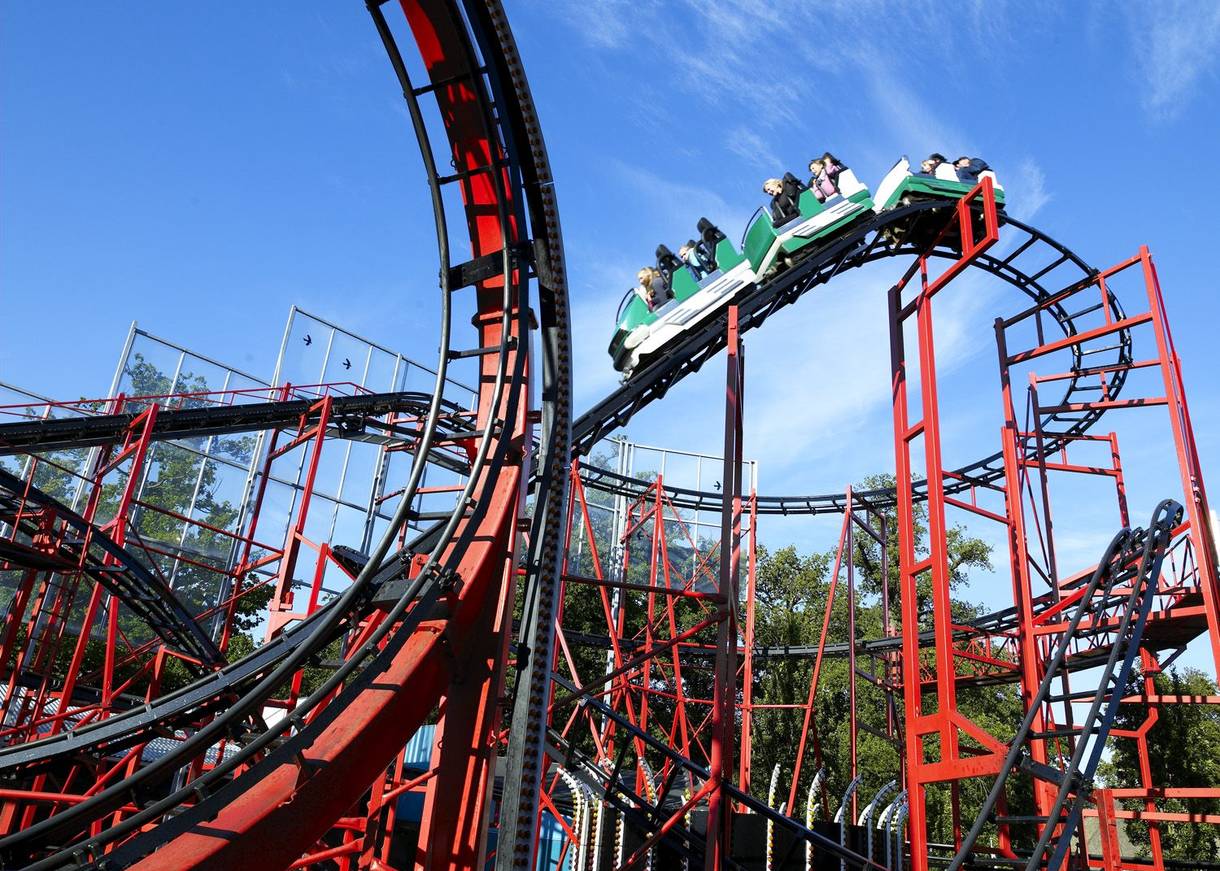 Die Achterbahn im Freizeitpark Tivoli friheden