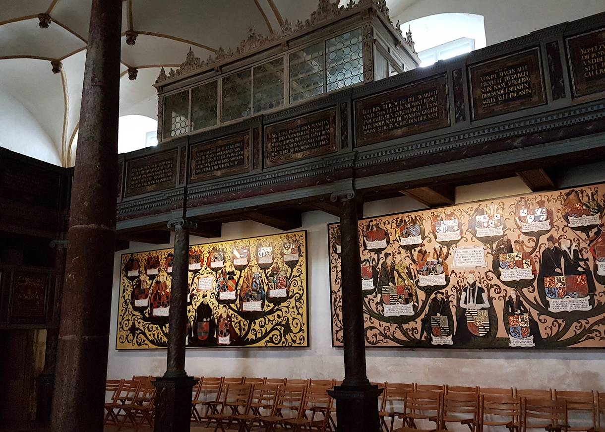 Wandgemälde in der Schlosskapelle