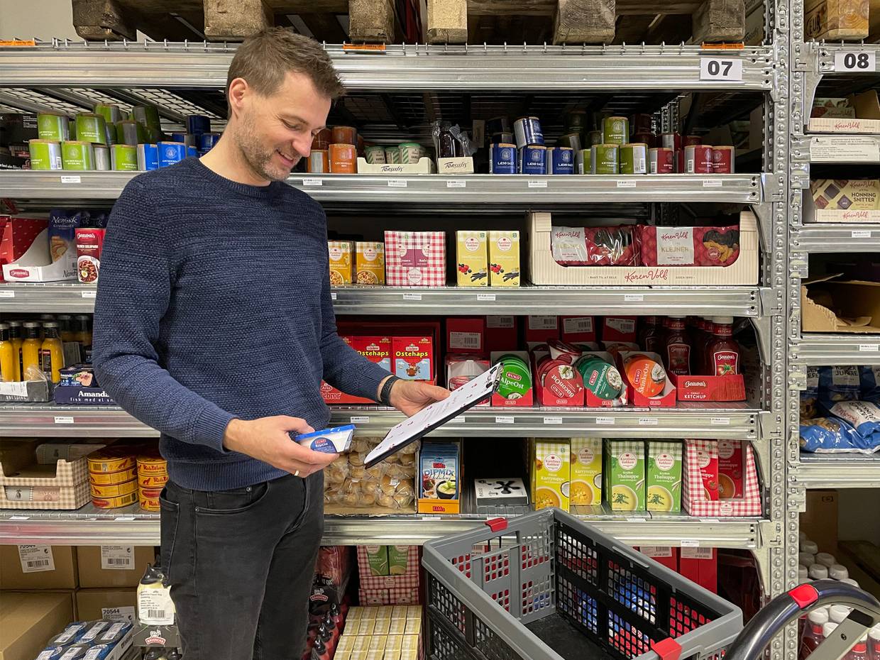 Warenlager im Dänemark Shop