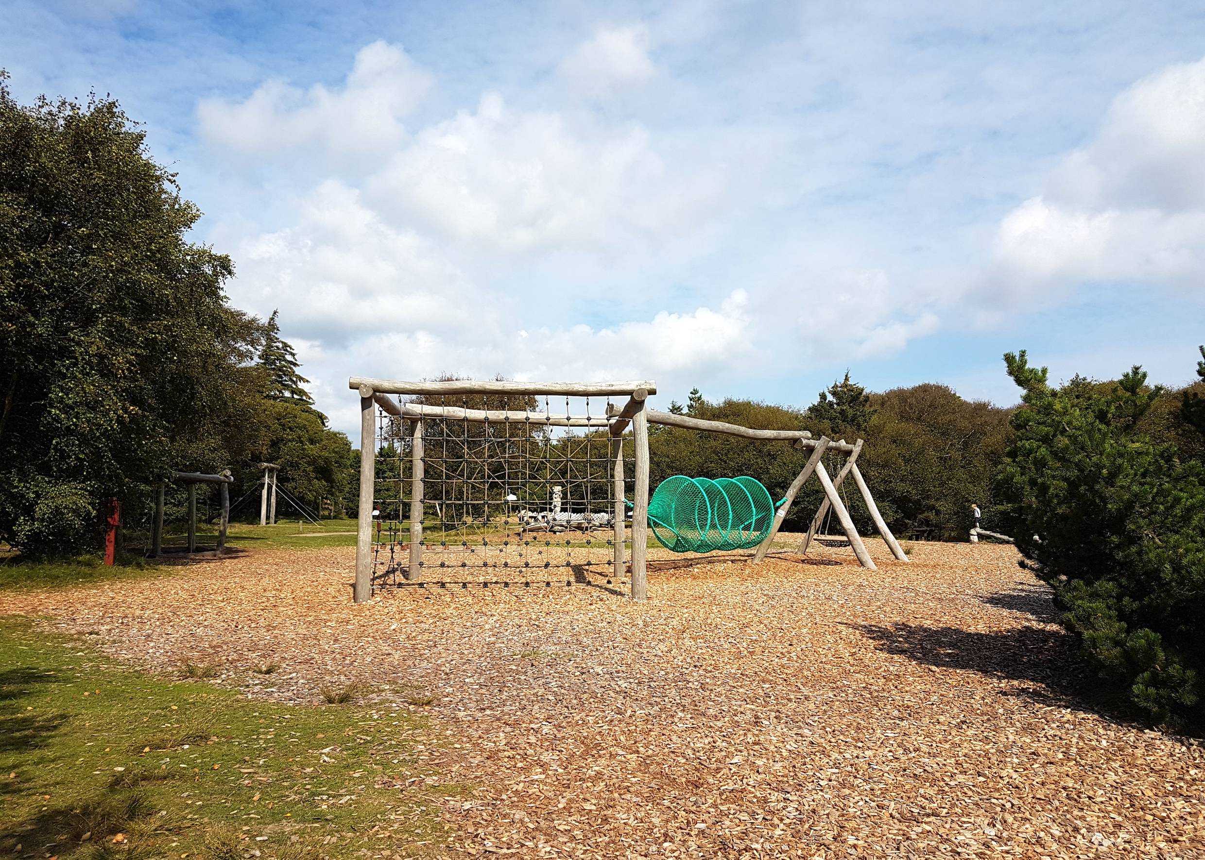 Klettergerüste auf dem Waldspielplatz