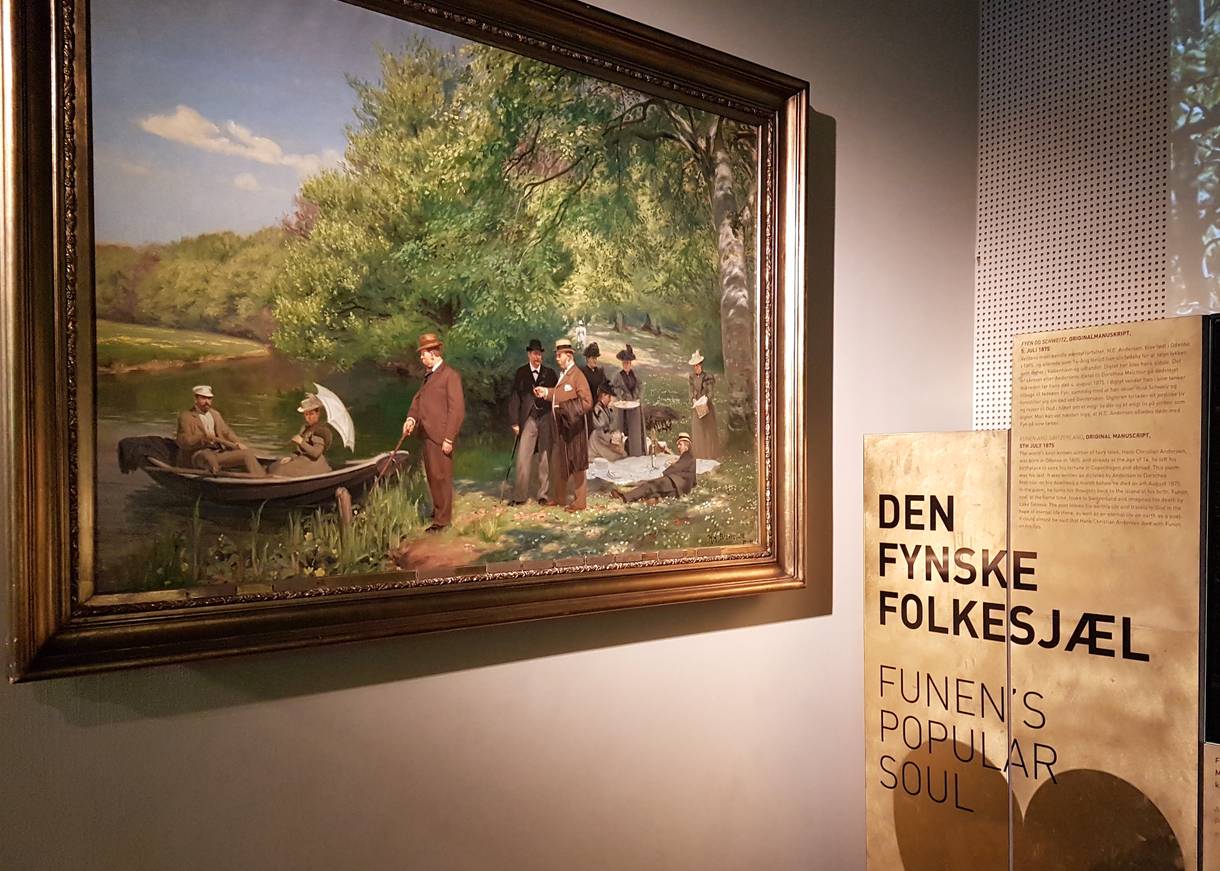 Gemälde und Info-Tafel zur 'Fünischen Seele' im Museum