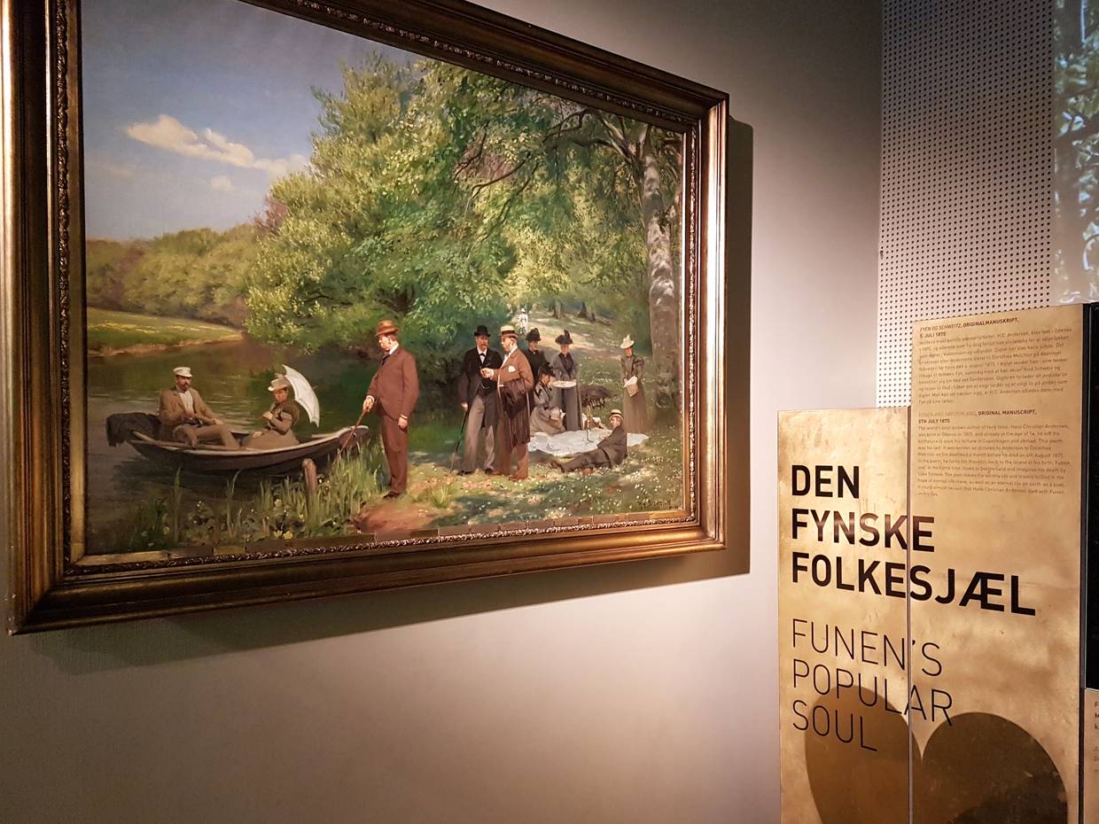 Gemälde und Info-Tafel zur 'Fünischen Seele' im Museum