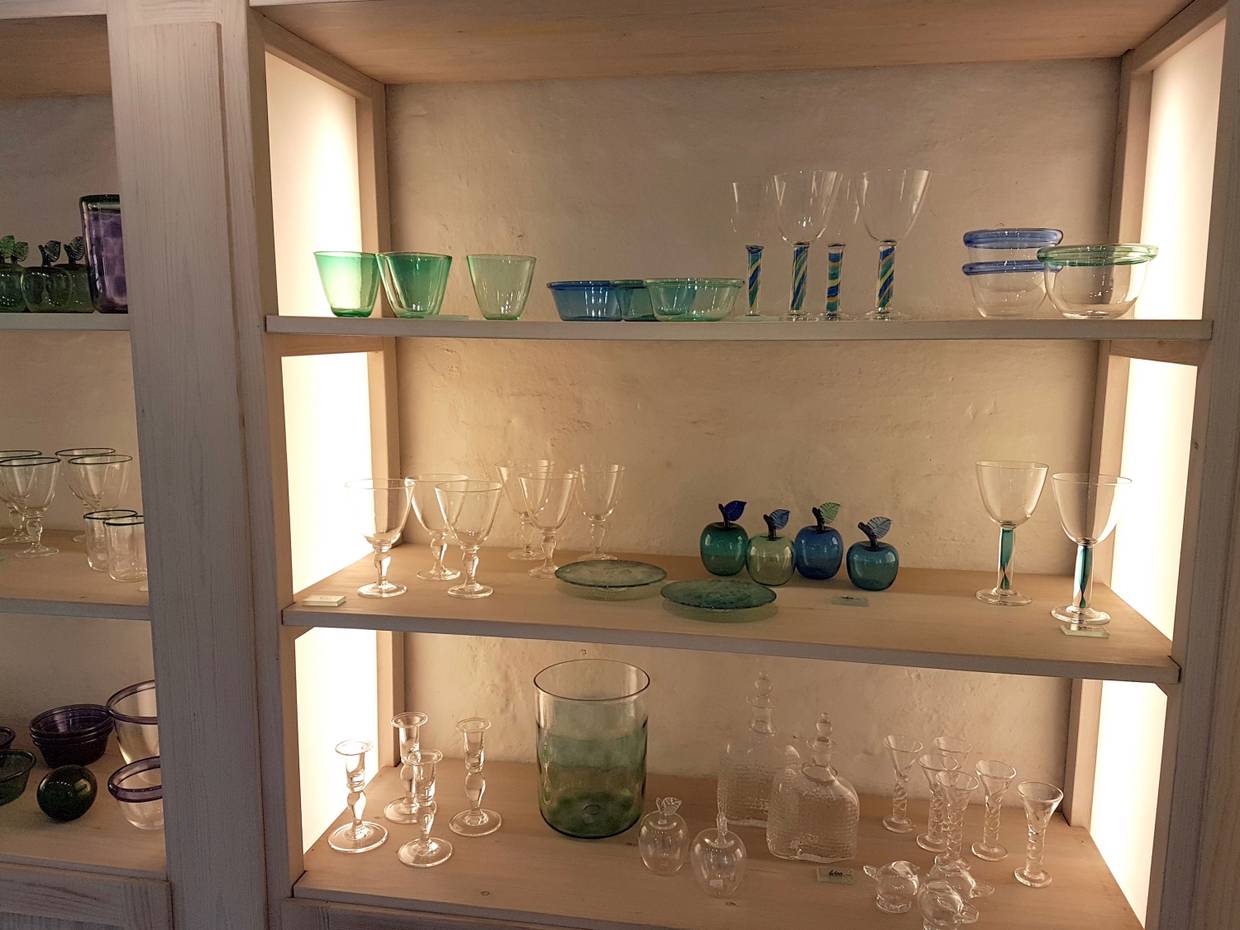 Glaskunst in einer Galerie