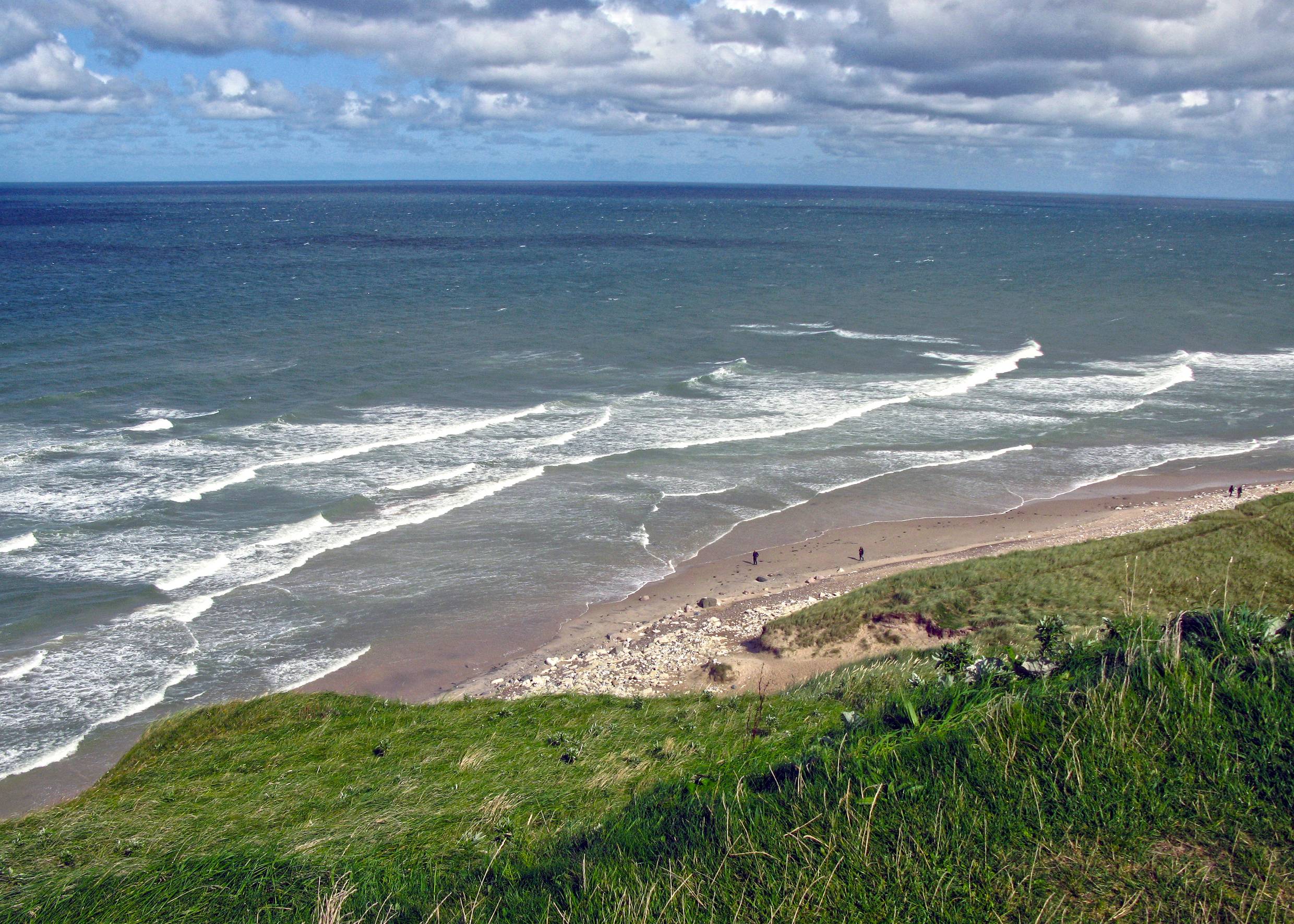 Blick von der Steilküste auf die Nordsee