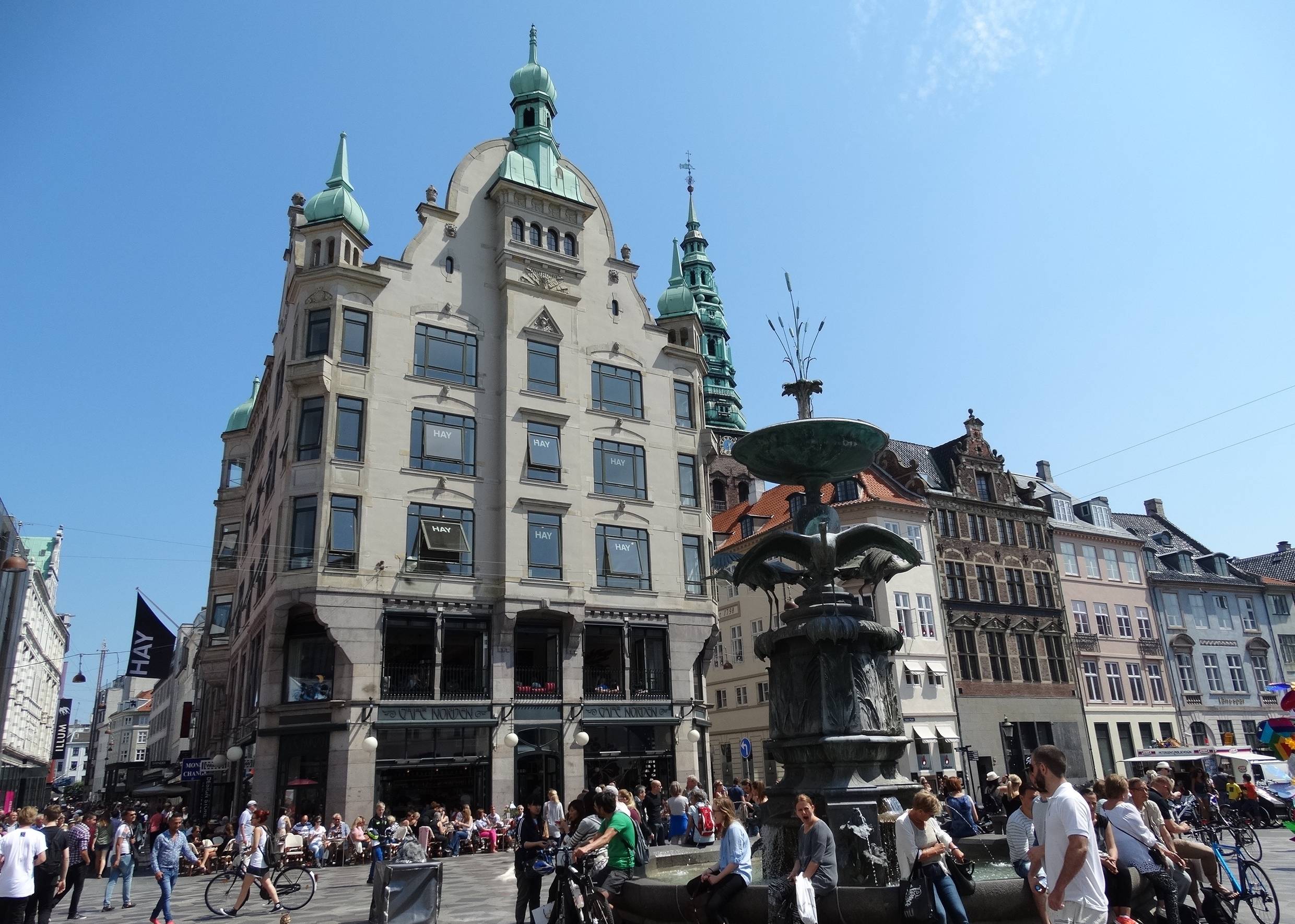 Der Storchenbrunnen am Amagertorv in Kopenhagen