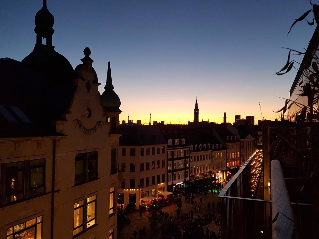 Abendrot über den Dächern von Kopenhagen