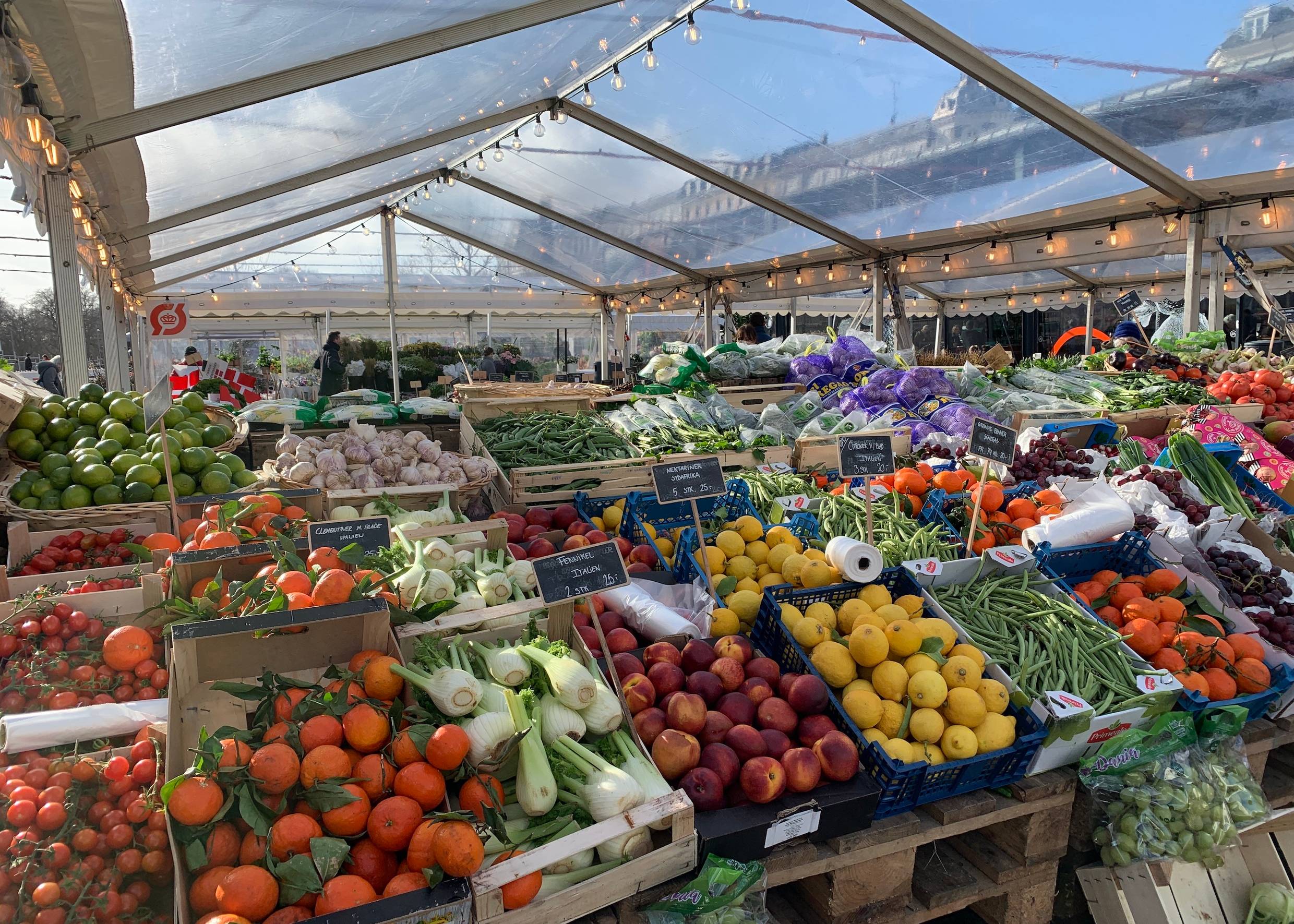 Gemüsestand in der Markthalle Torvehallerne