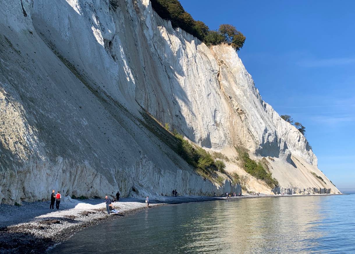 Fossiliensucher am Strand bei Møns Klint