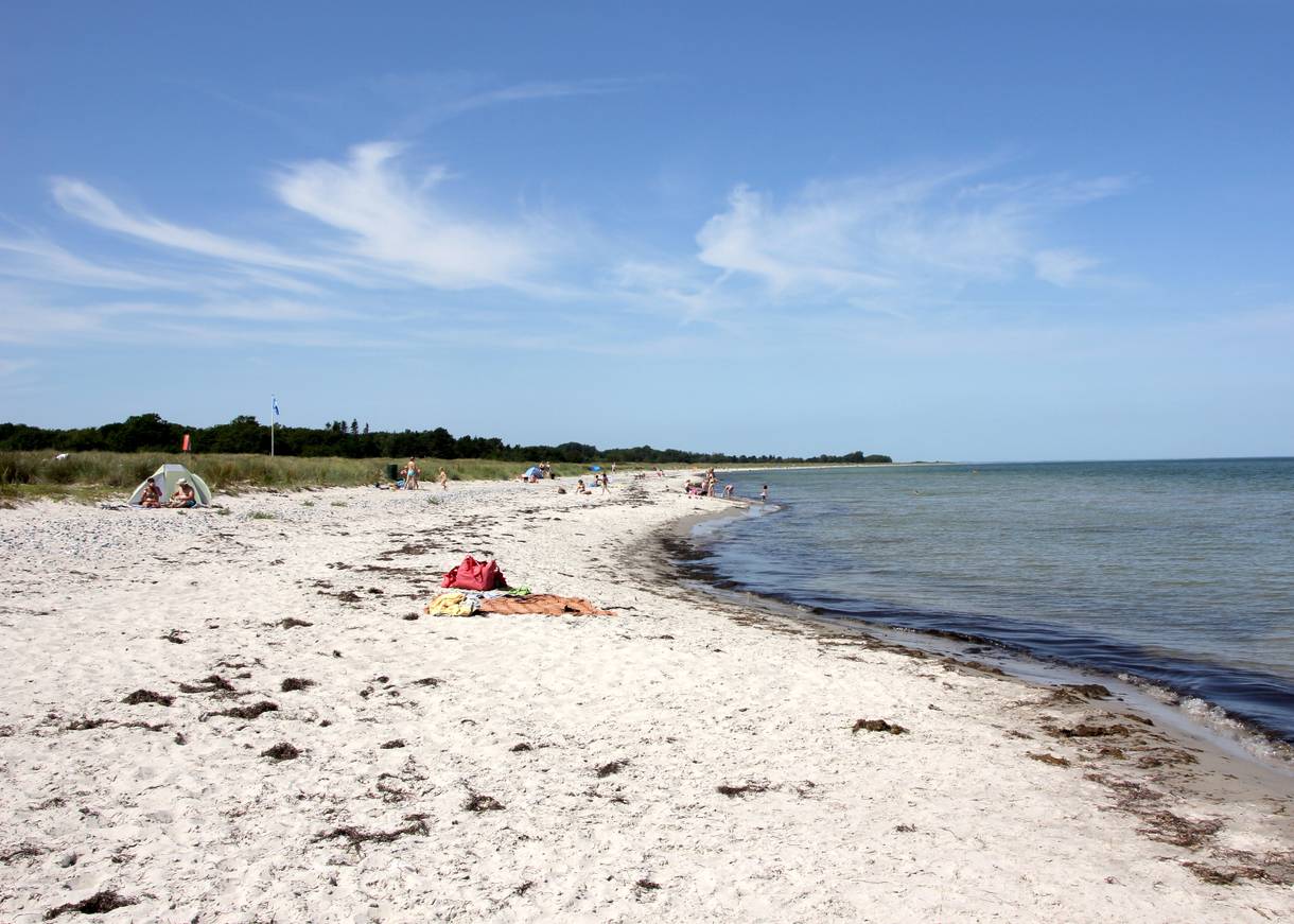 Sandstrand auf Møn
mit spielenden Kindern