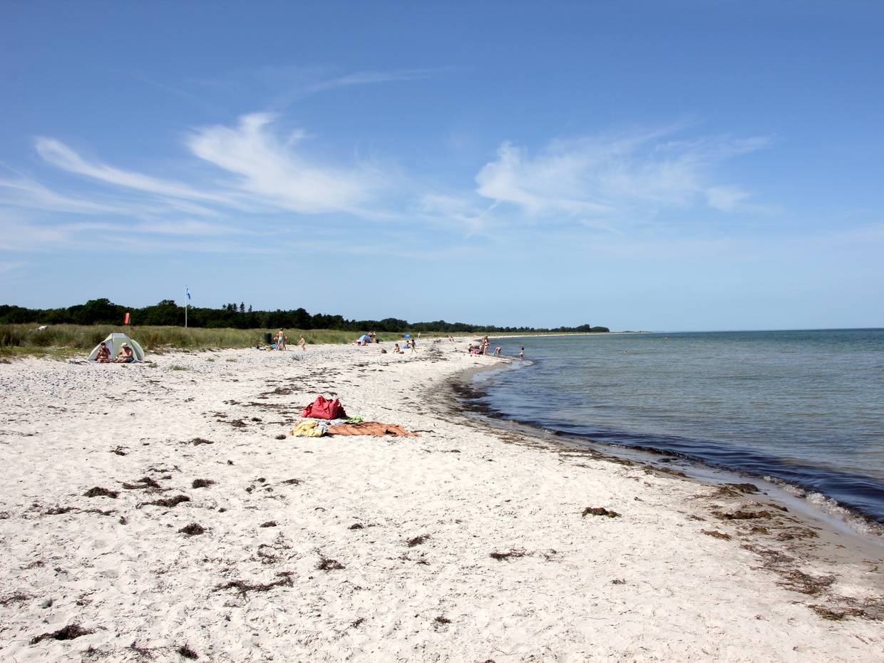 Sandstrand auf Møn
mit spielenden Kindern