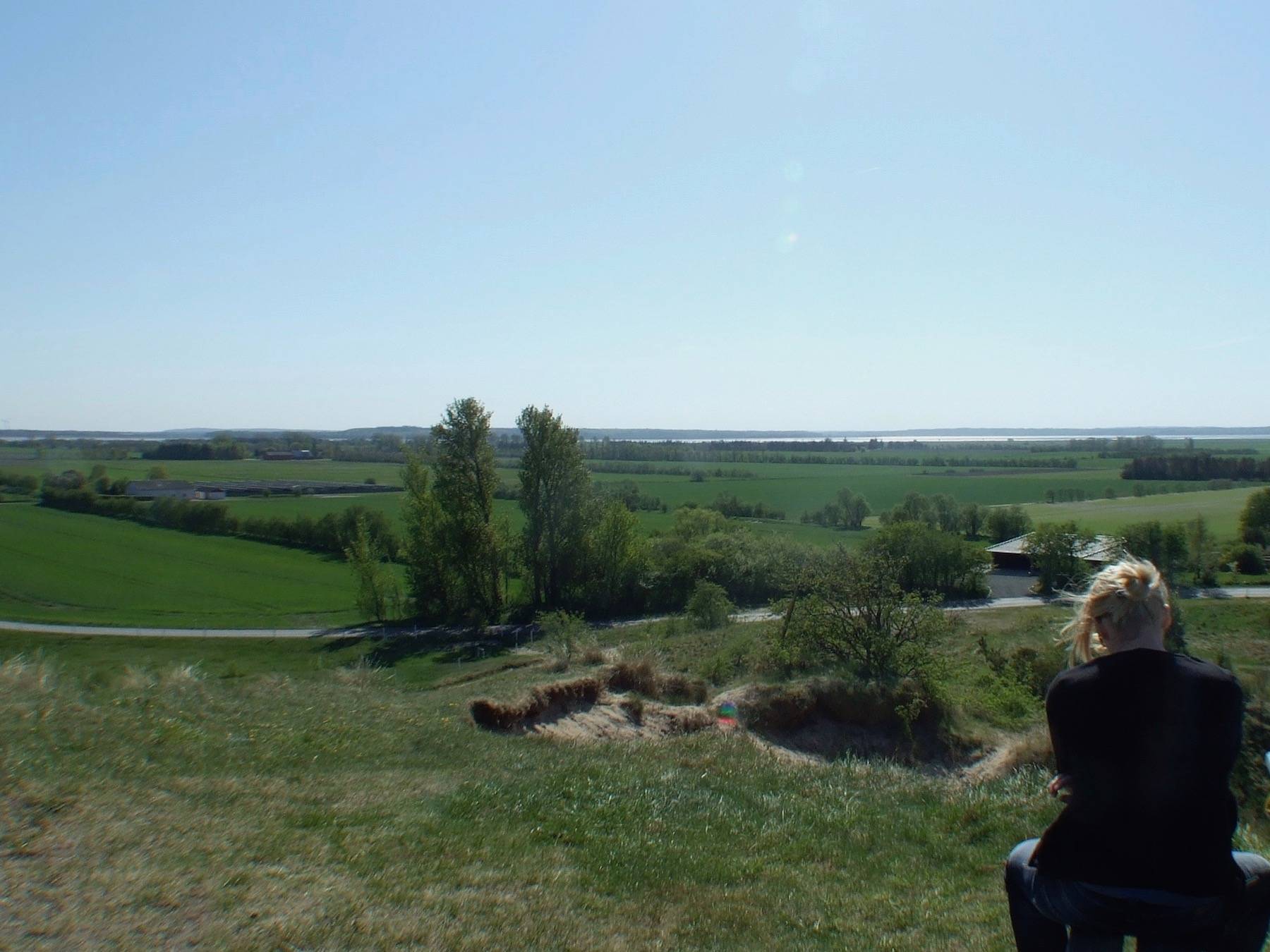 Aussicht über die Landschaft vom Hügel Bjerget