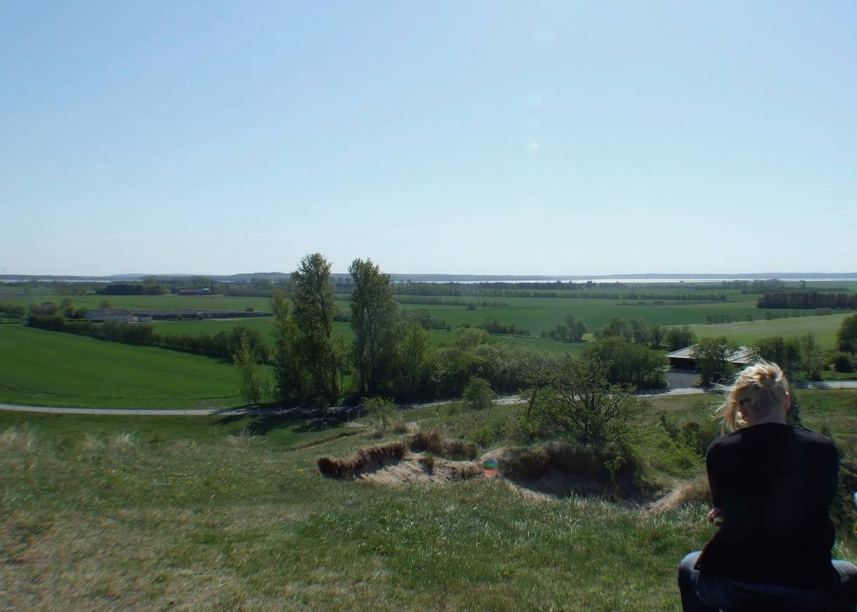 Aussicht über die Landschaft vom Hügel Bjerget