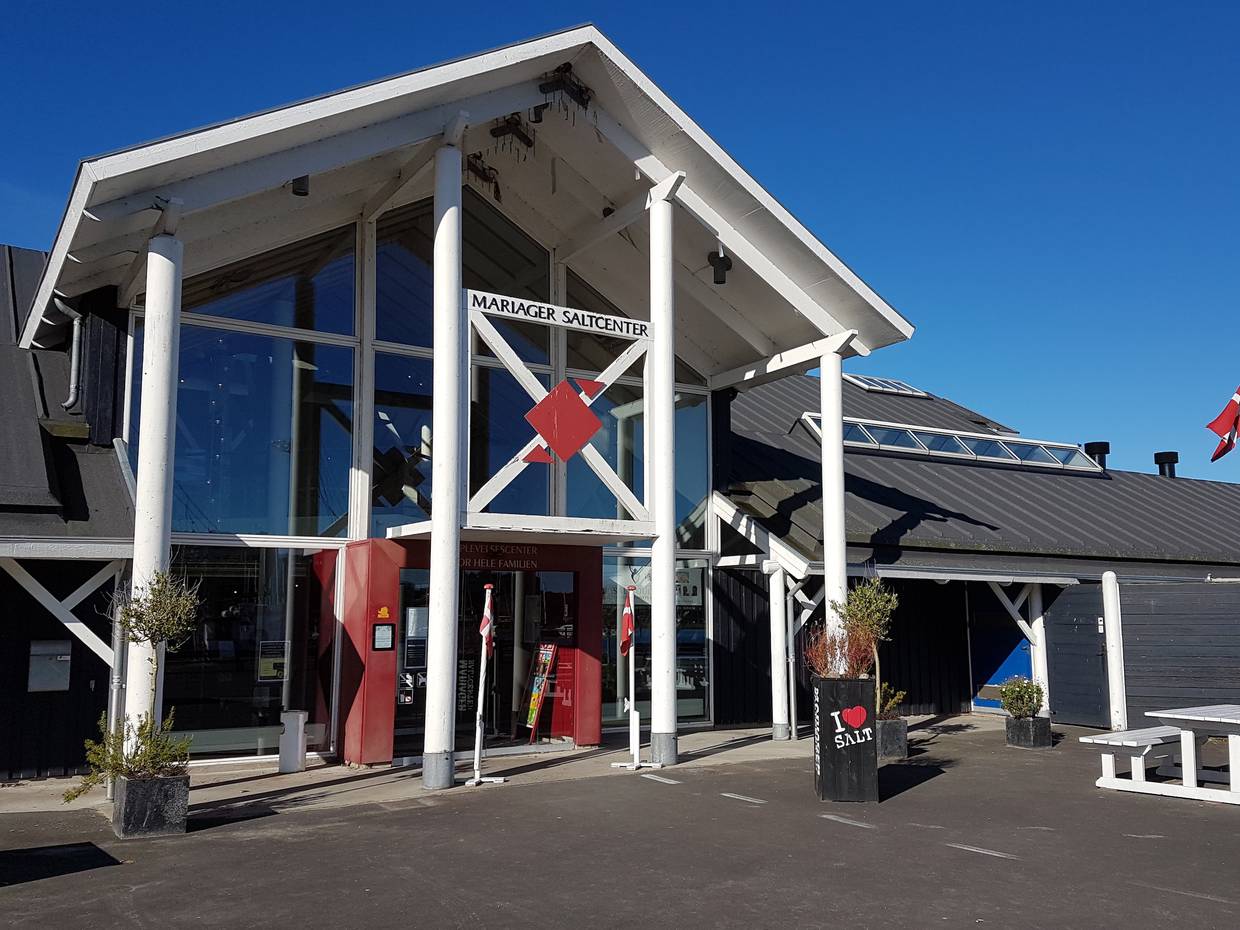 Eingang zum Salzerlebniscenter in Mariager