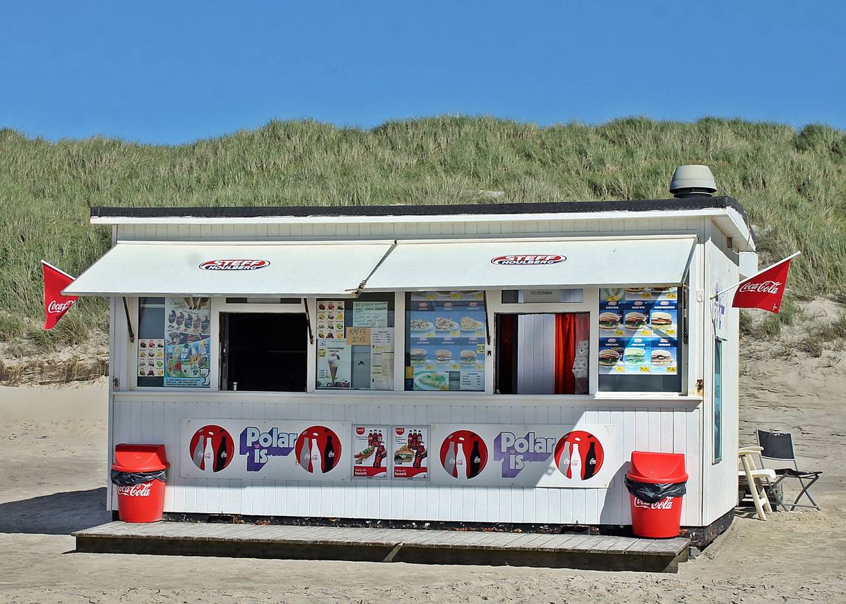 Kiosk in einer Badehütte