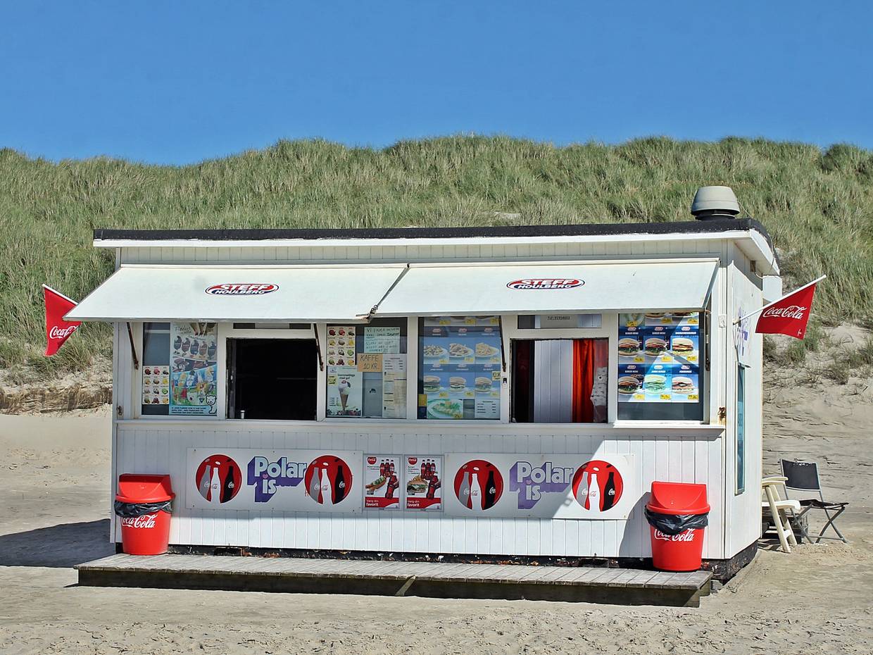 Kiosk in einer Badehütte