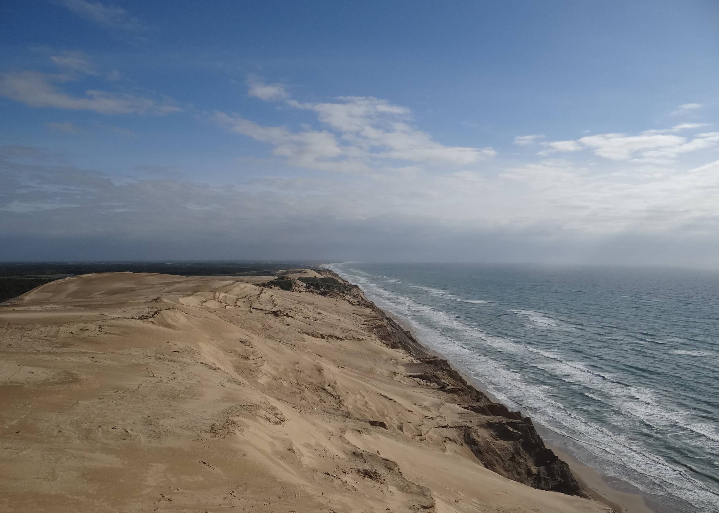Steilküste  von der Wanderdüne aus gesehen