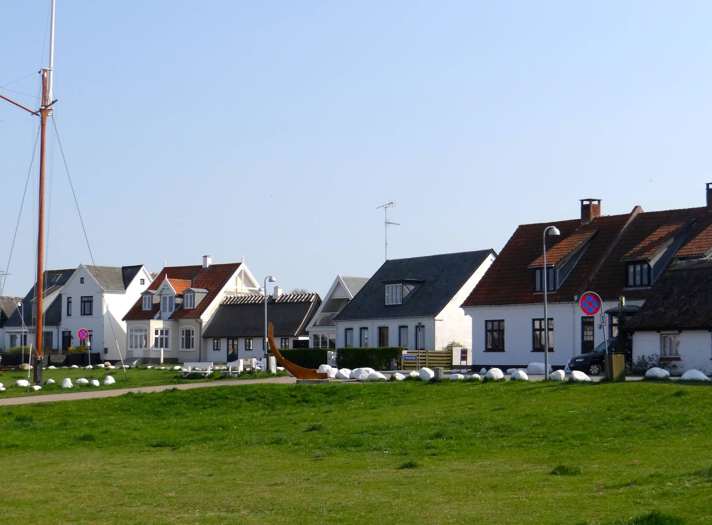 Weiße Fischerhäuser in Gilleleje