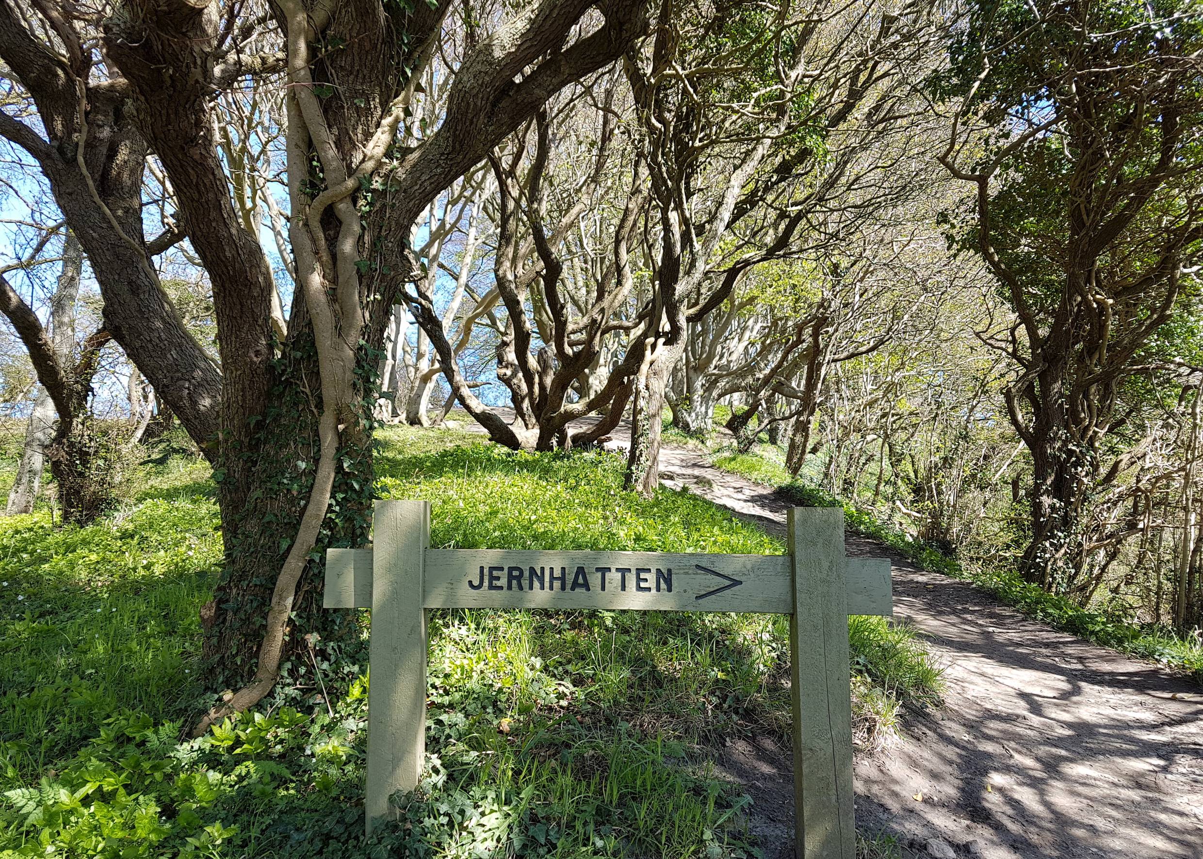 Hölzernes Hinweisschild zum Jernhatten