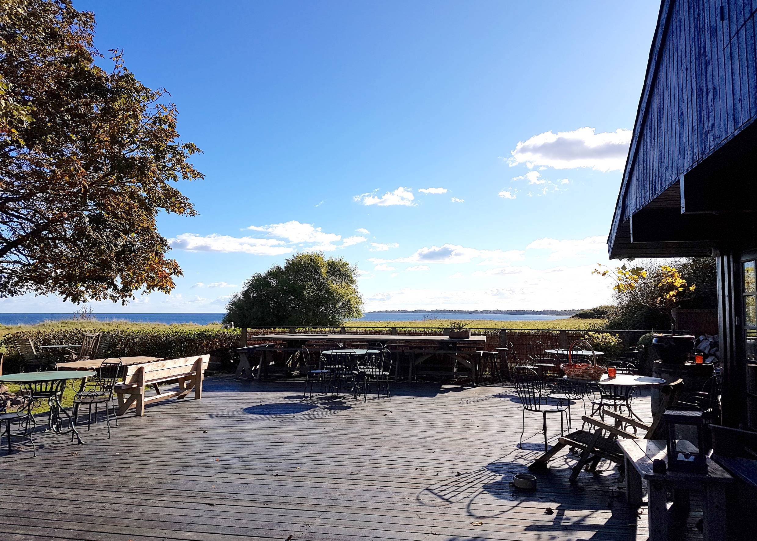 Meerblick von der Restaurantterrasse