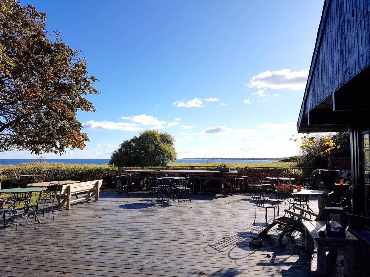 Meerblick von der Restaurantterrasse