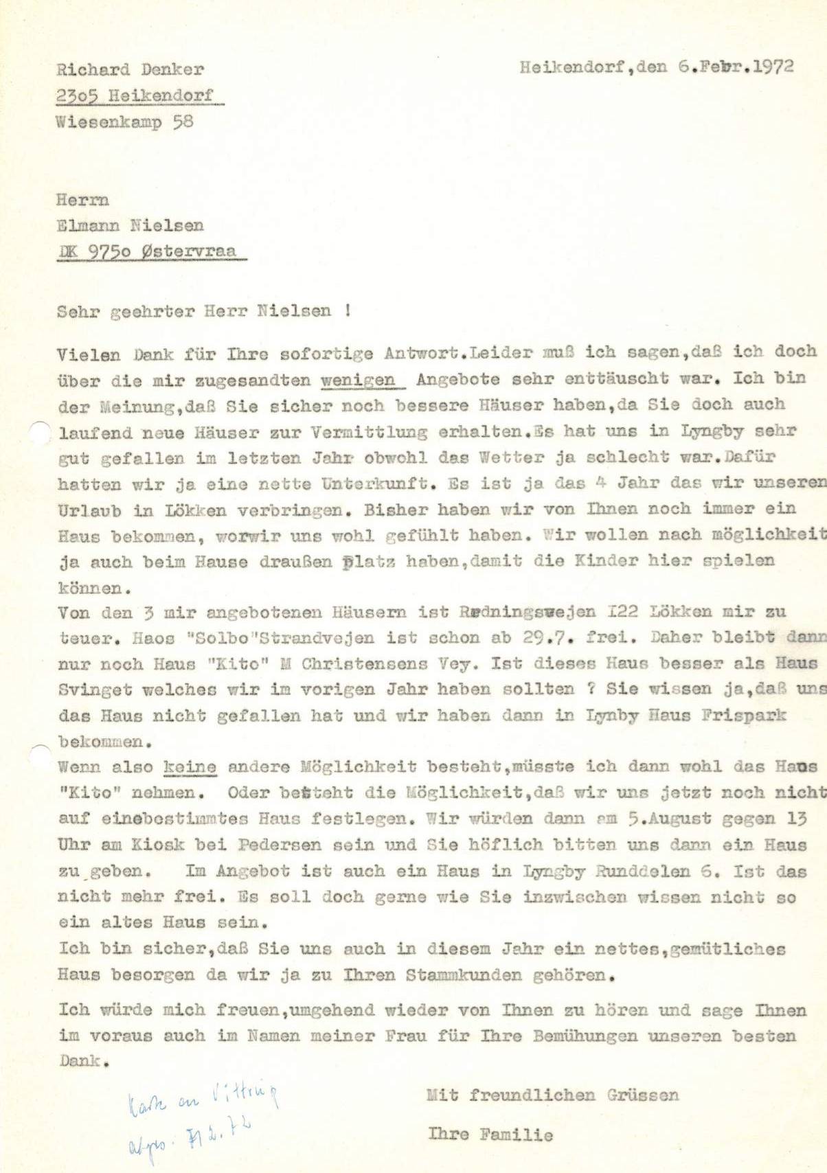 Erneute Anfrage nach Alternativen