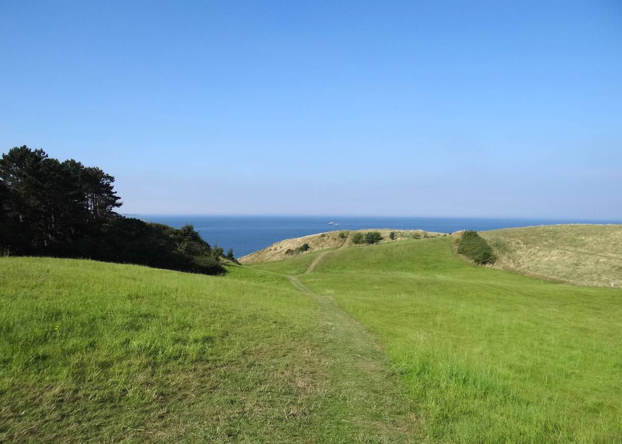 Meerblick über den hügeligen Norden von Samsø
