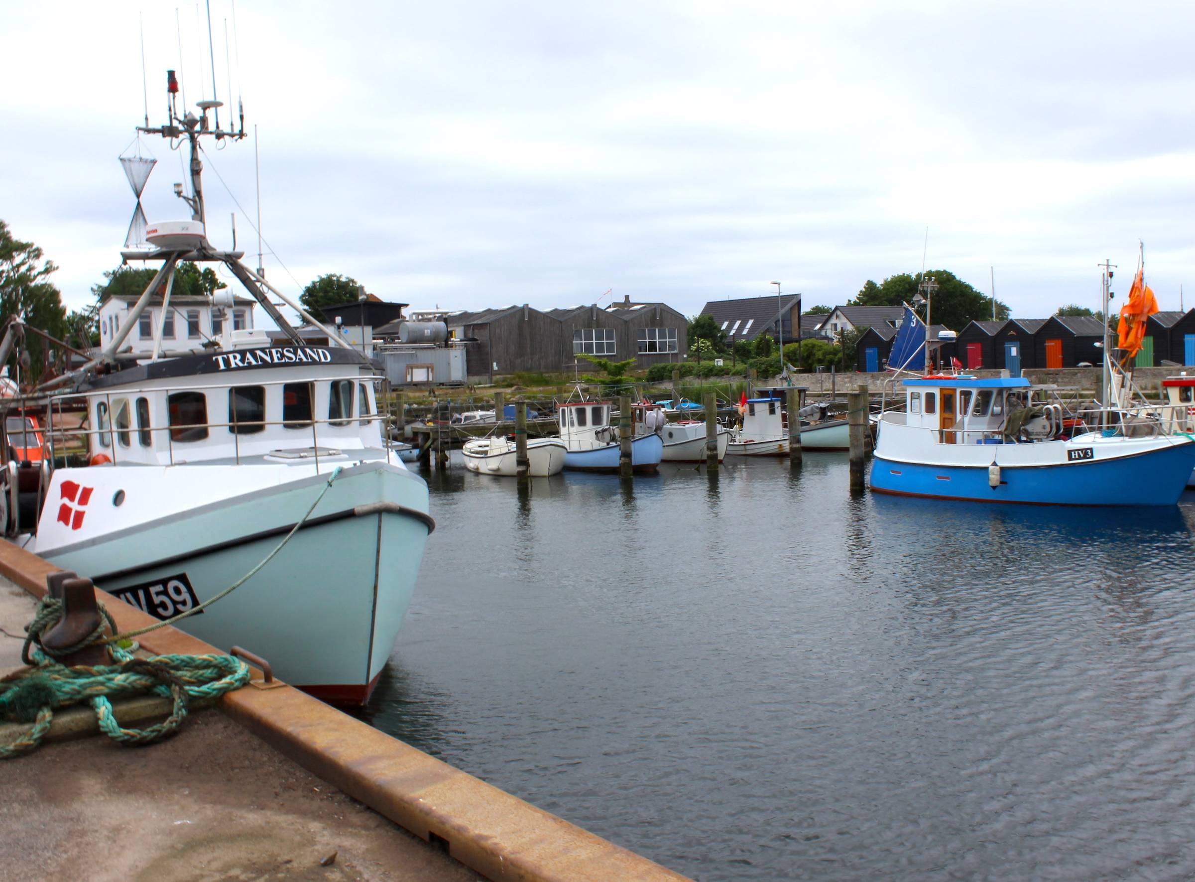Fischkutter an der Mole im Hafen