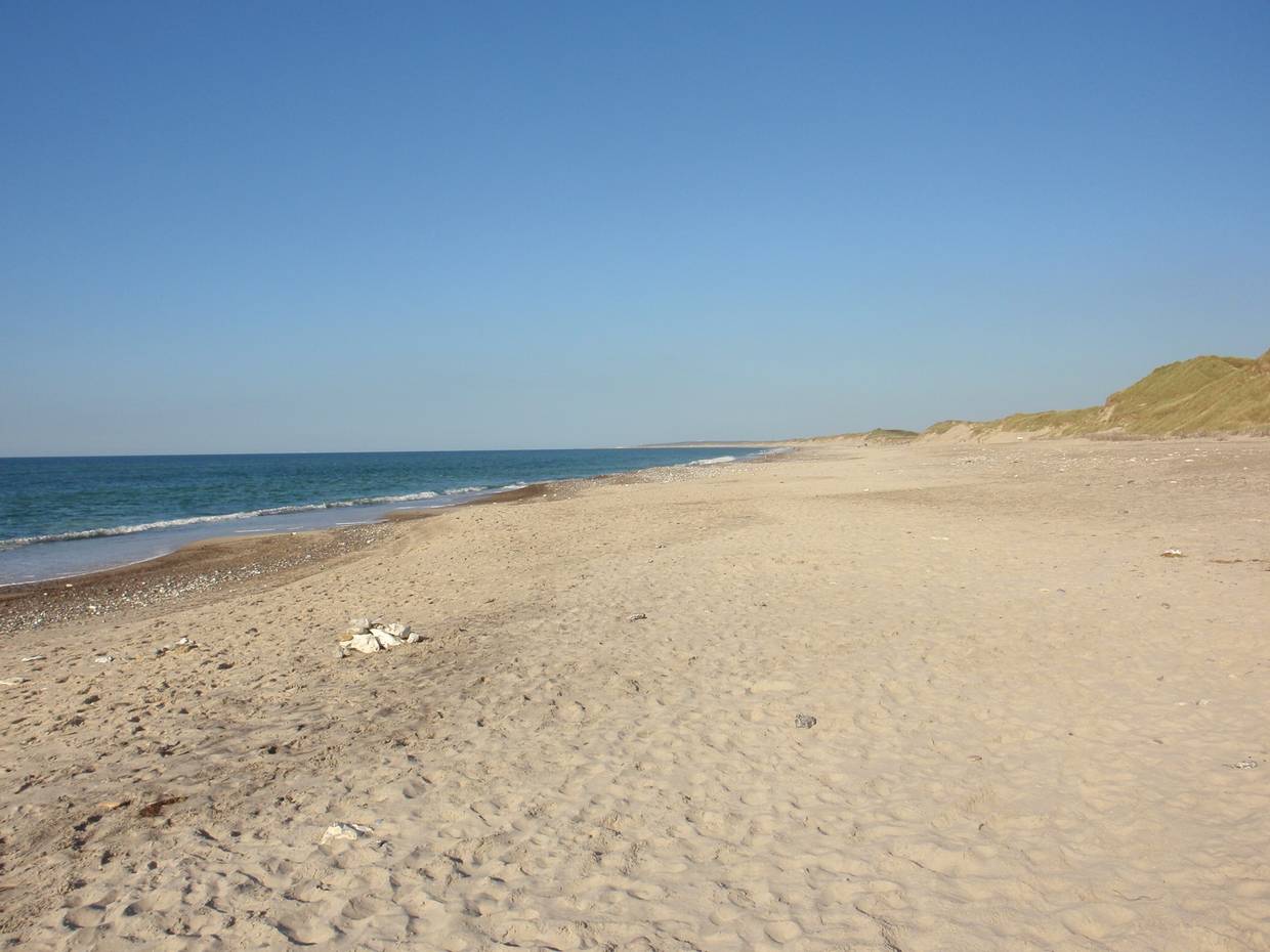Strand mit hohen Dünen
