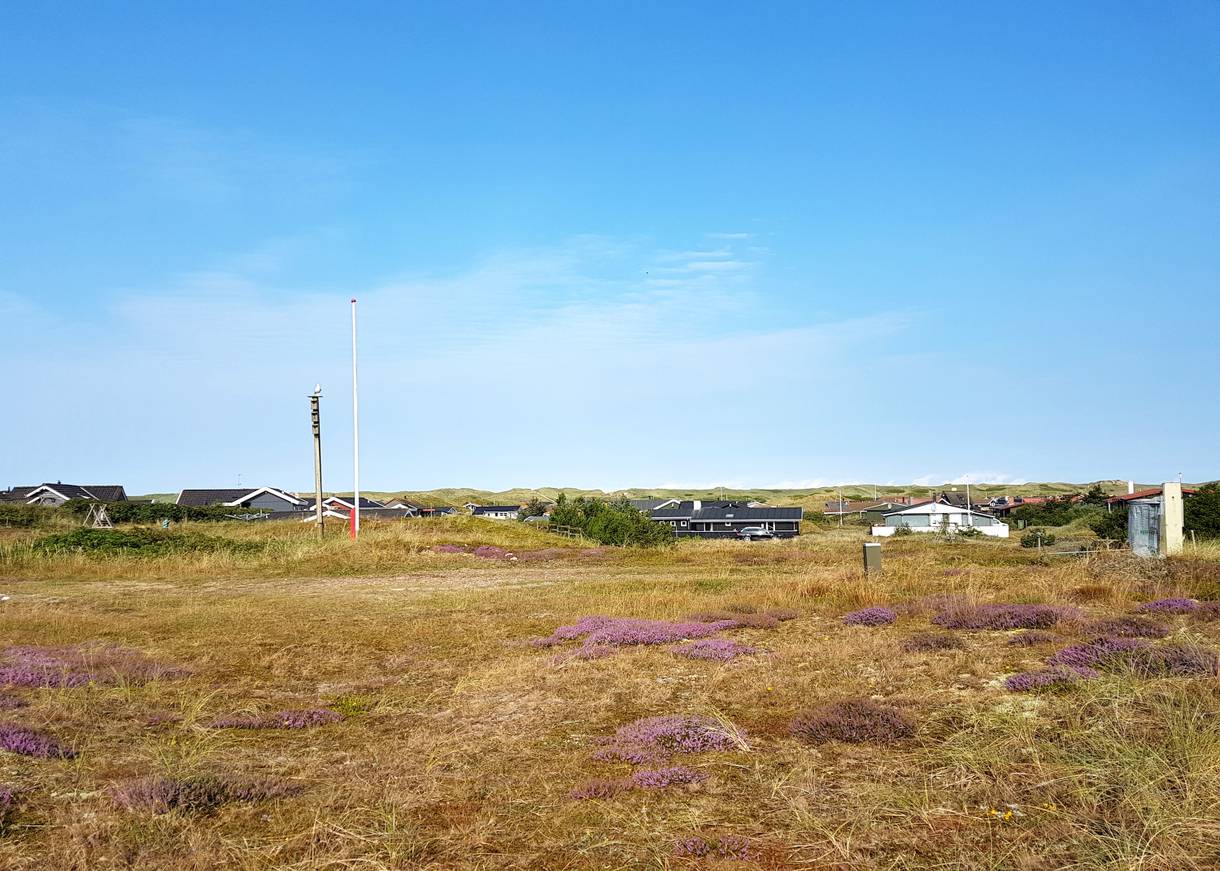 Blick über die Ferienhäuser von der Düne aus