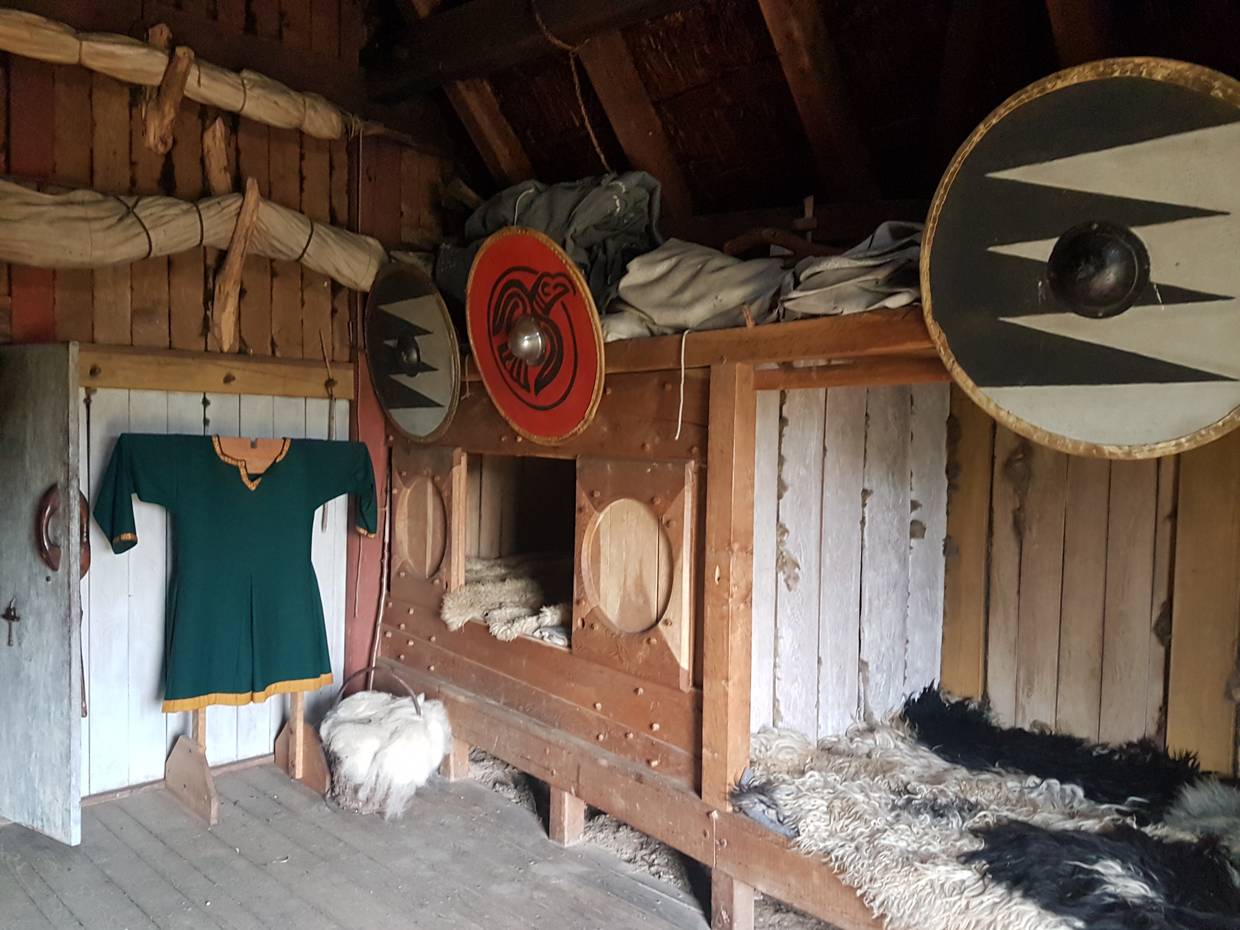 Schlafraum in einem Wikingerhaus