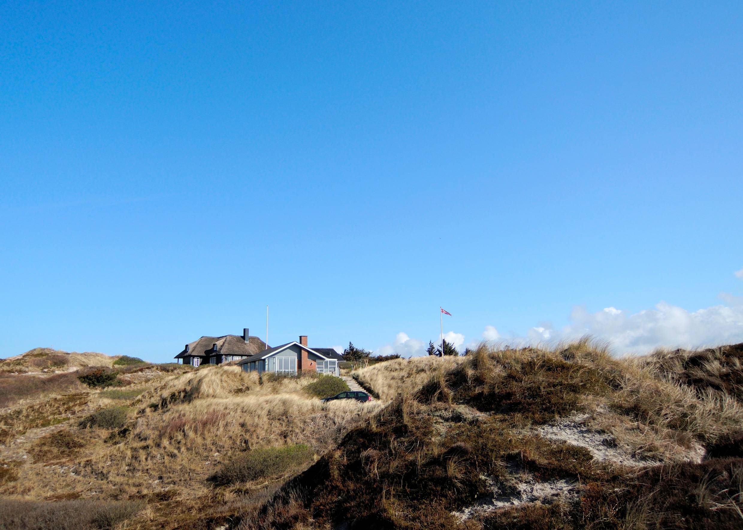 Ferienhäuser mit Meerblick oben auf der Düne