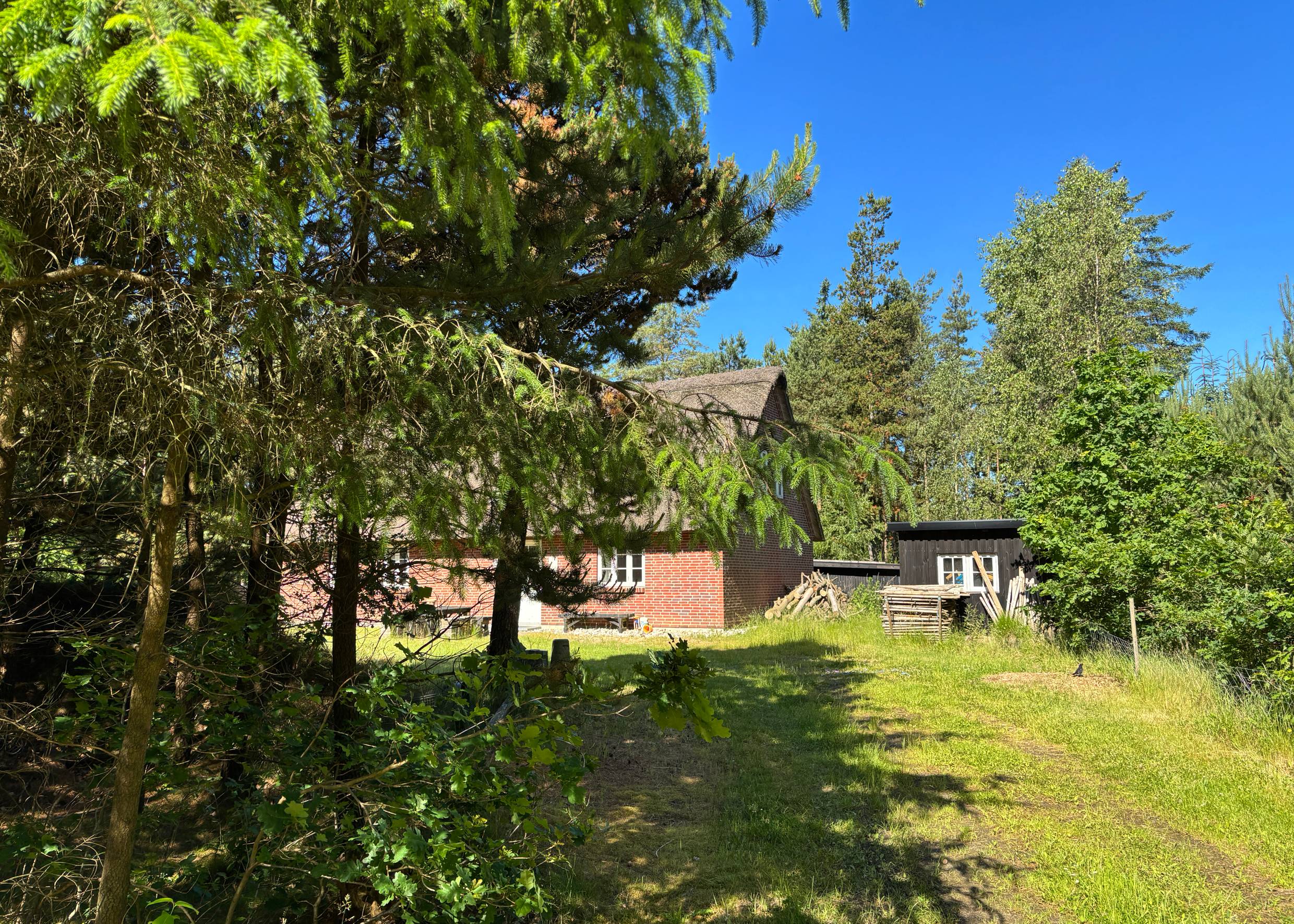 Ferienhaus in Houstrup mit Reetdach