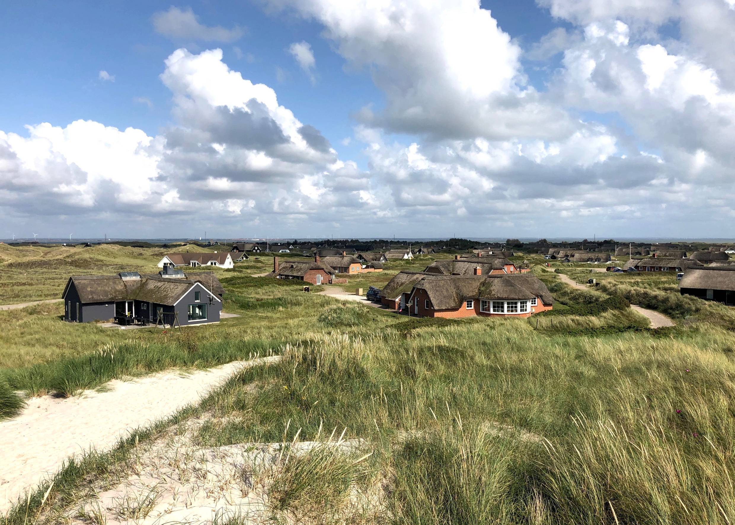 Verschiedene private Ferienhäuser in Westjütland vor den Dünen