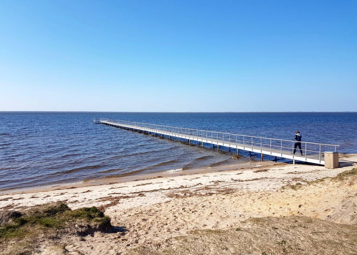 Langer Badesteg am Ringkøbing Fjord